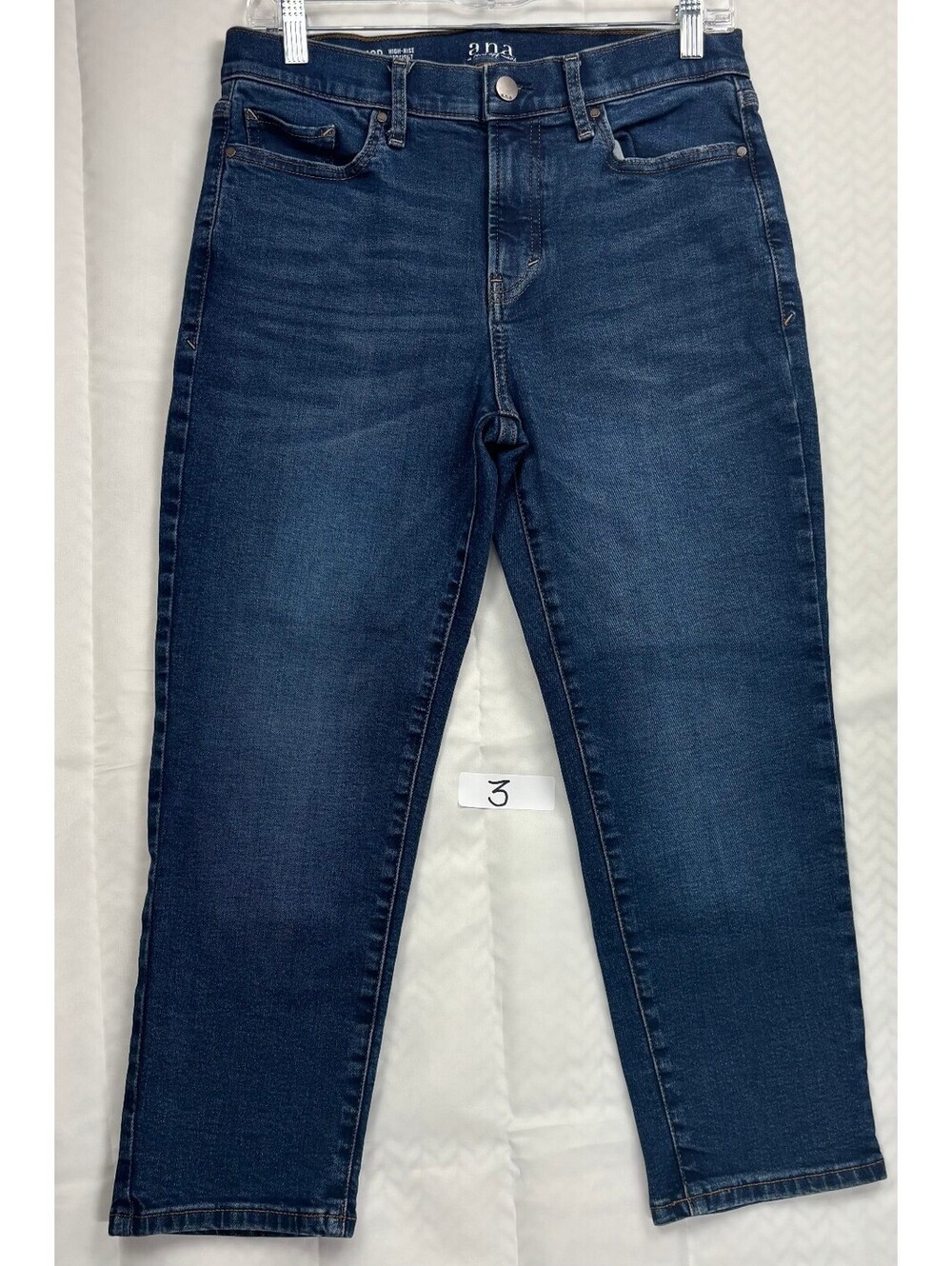 a.n.a High-Rise Straight Jeans Size 10P in Dark Blue Denim